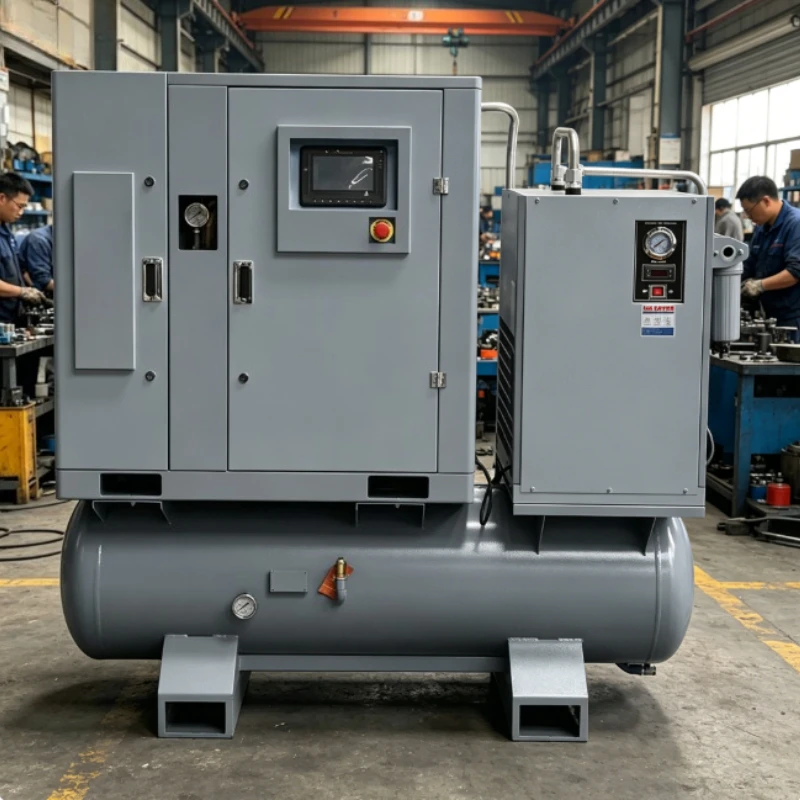 Integrated Rotary Screw Air Compressor Intelligent Fault Detection For Medium Furniture Hardware Processing Workshop
