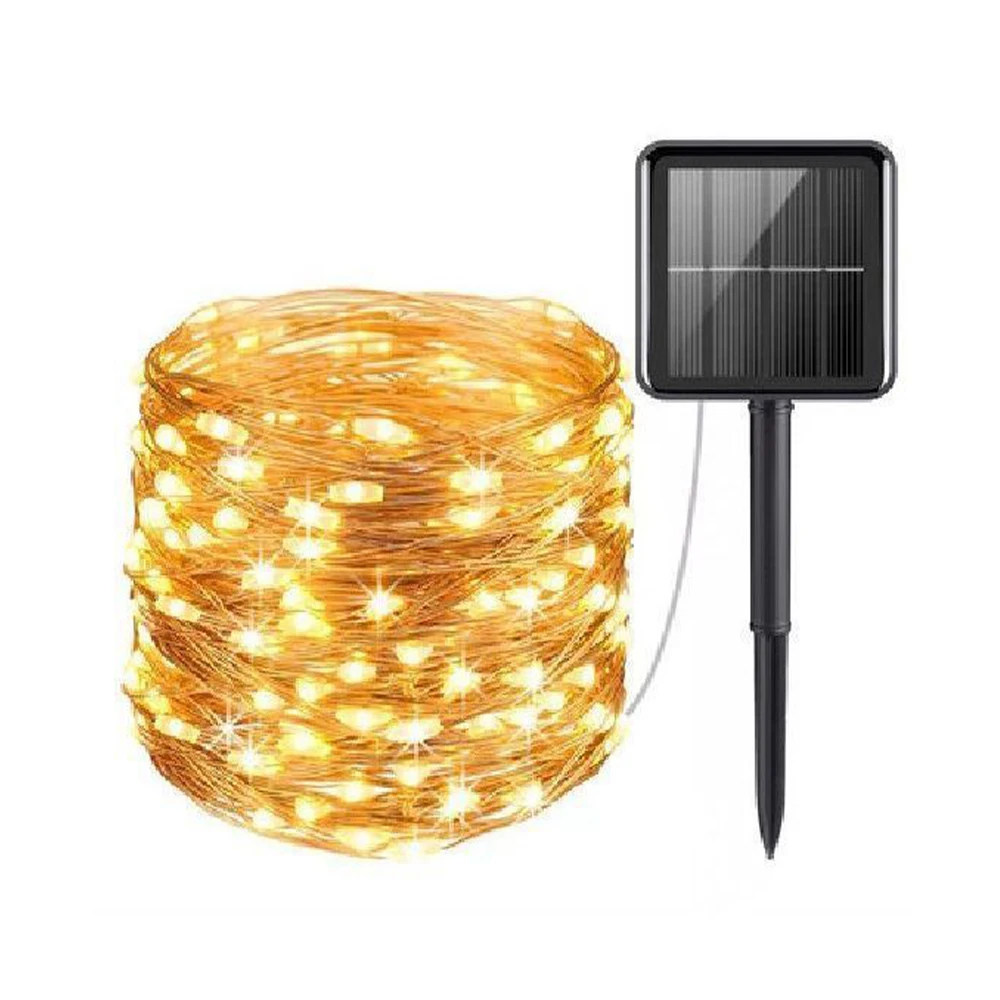 

8 Function Solar String Lights 100/200LED Outdoor Waterproof Lamp Sensing Light Fairy Garland Festive RGB Decoration Lighting