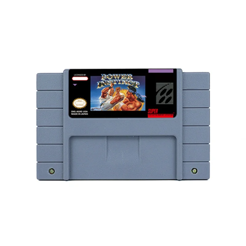 Power Instinct & Power Moves Action Game for SNES 16 BitRetro Cart Children Gift