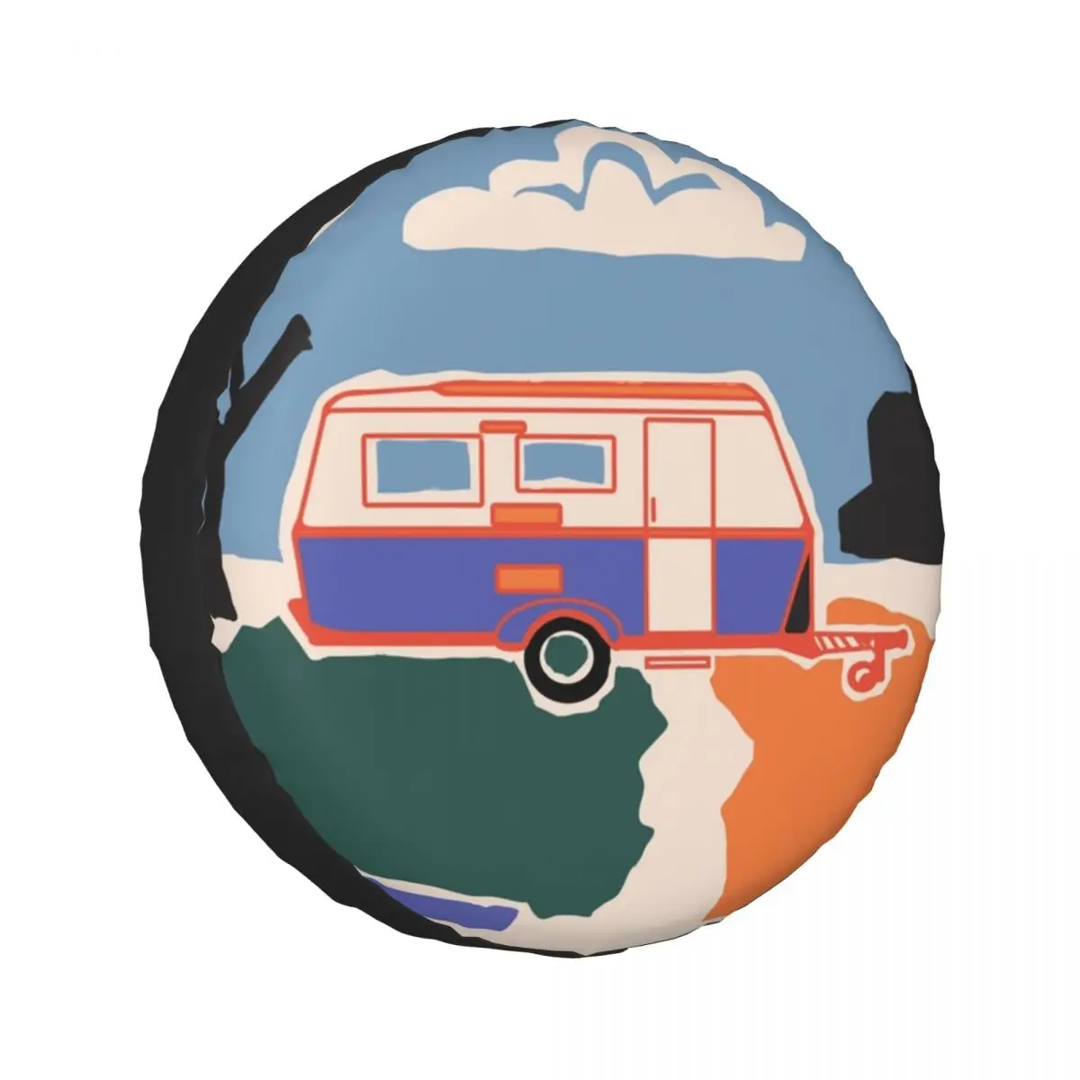 

Custom Retro Vintage Eriba Caravan Spare Tire Cover for Jeep SUV RV 4WD Pajero 4x4 Wheel Protector Covers 14" 15" 16" 17" Inch