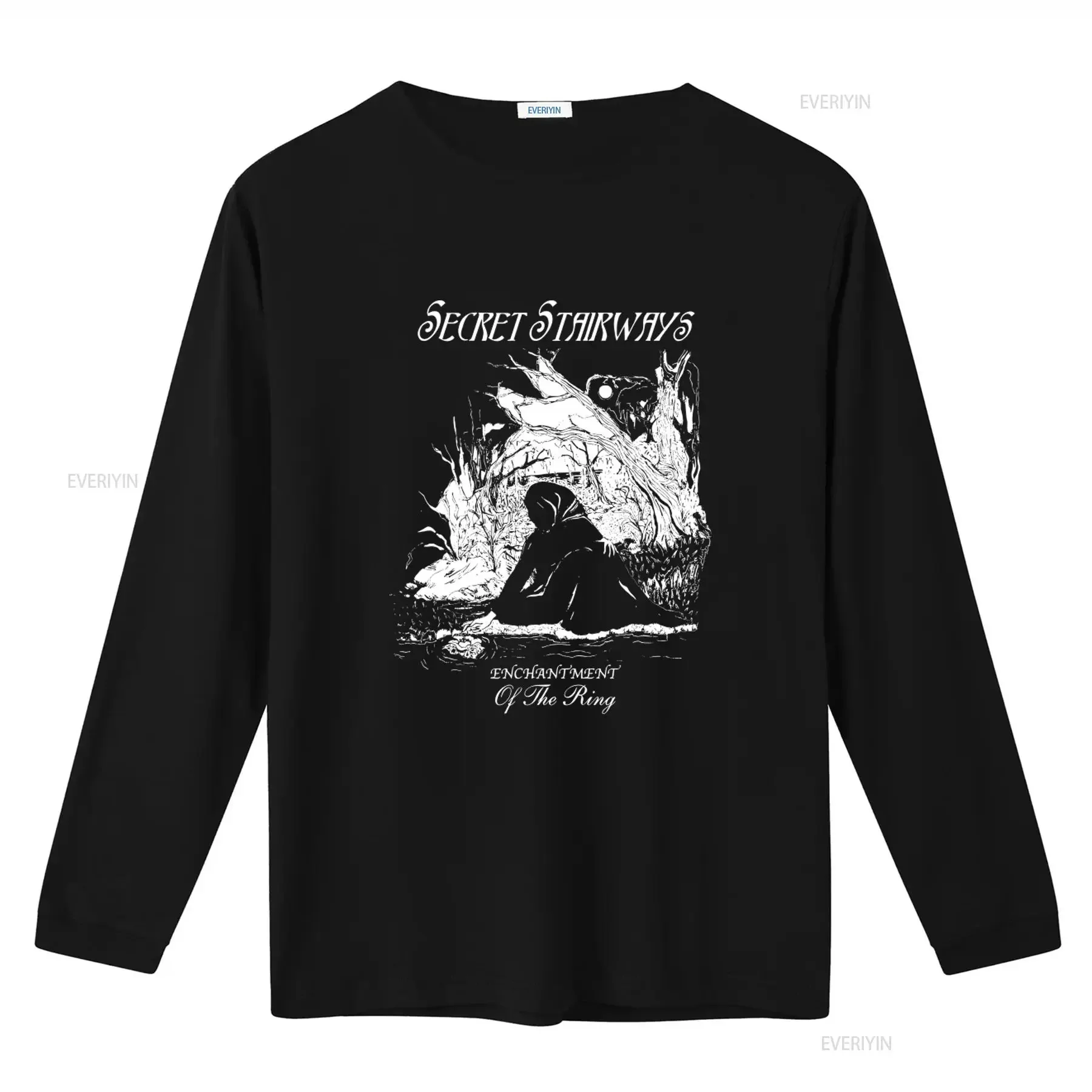 Secret Stairways T Shirt Enchantment Of The Ring Design Gothic Fantasy Style Perfect For Unique Fashion Lovers vintage Washed