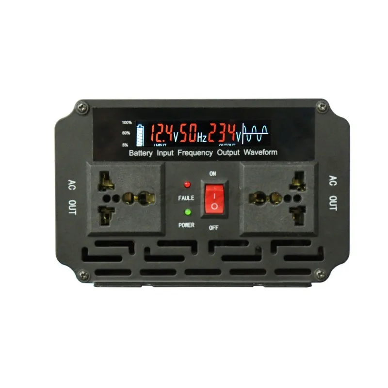 2500 واط العاكس موجة جيبية نقية العاكس 12 فولت نقل 220 فولت محول الطاقة الشمسية الضوئية العاكس