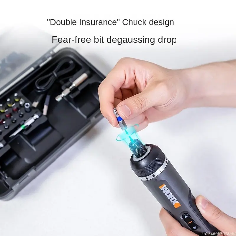 WORX-Juego de Mini destornilladores eléctricos WX242, destornillador eléctrico inalámbrico inteligente, recargable con juego de 30 bits,