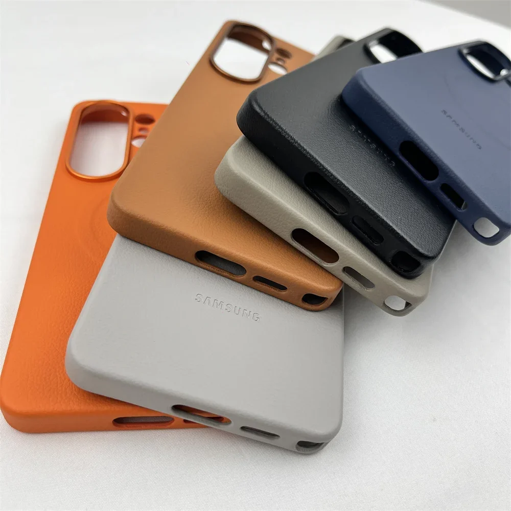 

Samsung Galaxy S26/S26 Plus/s26+/S26 Ultra Leather Magsafe Phone Case Cover Ultra-thin Soft Magnetic Back Protective Shell