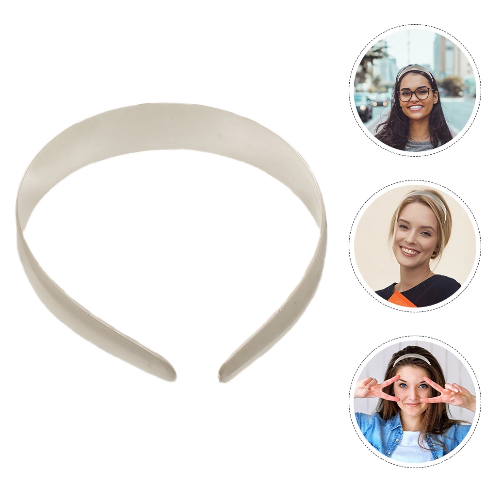 

10pcs Plastic Craft Diy Wide No Teeth Plain Solid Color Hair Bands For Girls Women Sturdy Thick Hard Headbands Bulk Plain