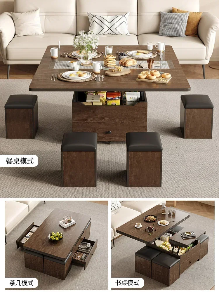 

Combination second change dining table dual-purpose lifting folding movable installation-free