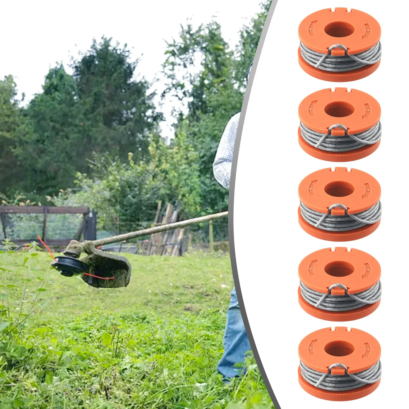 Set Of 5 Replacement Trimmer Spools And Line Compatible With 18v S1825CT 36v S3630CT S3630CT2 String Trimmer Models