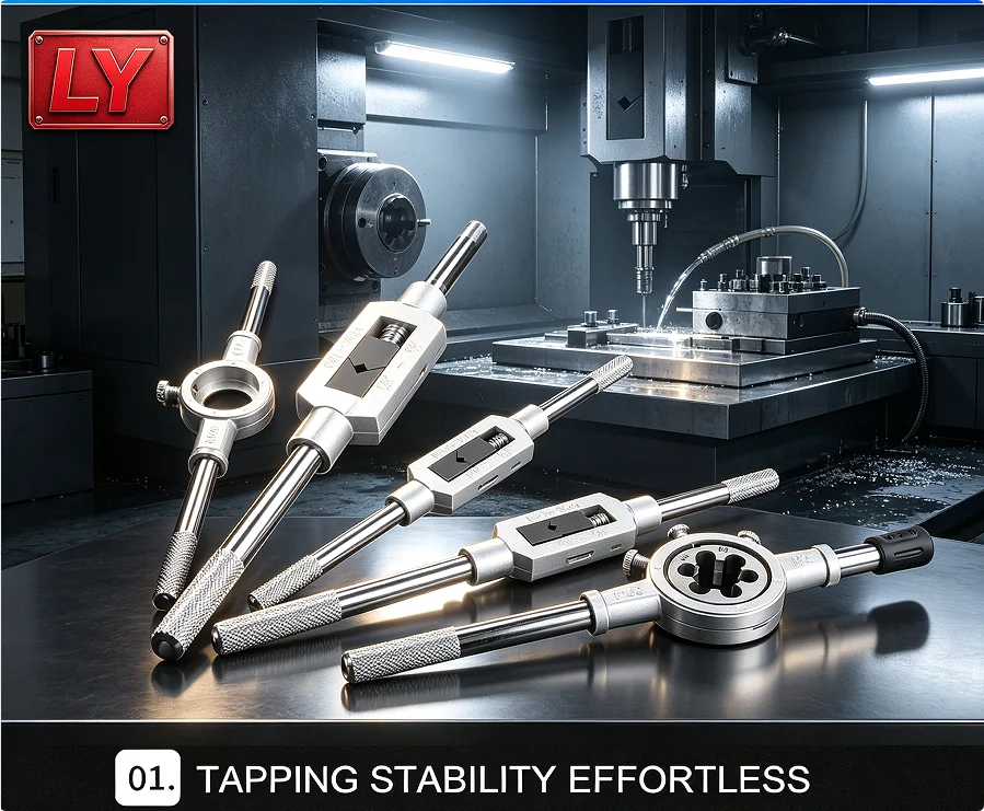 HSS Tap and Die Set Metric Wrench Cut Tap and Die Set Metric Threading Tool Set Engineer Kit with Metal Case