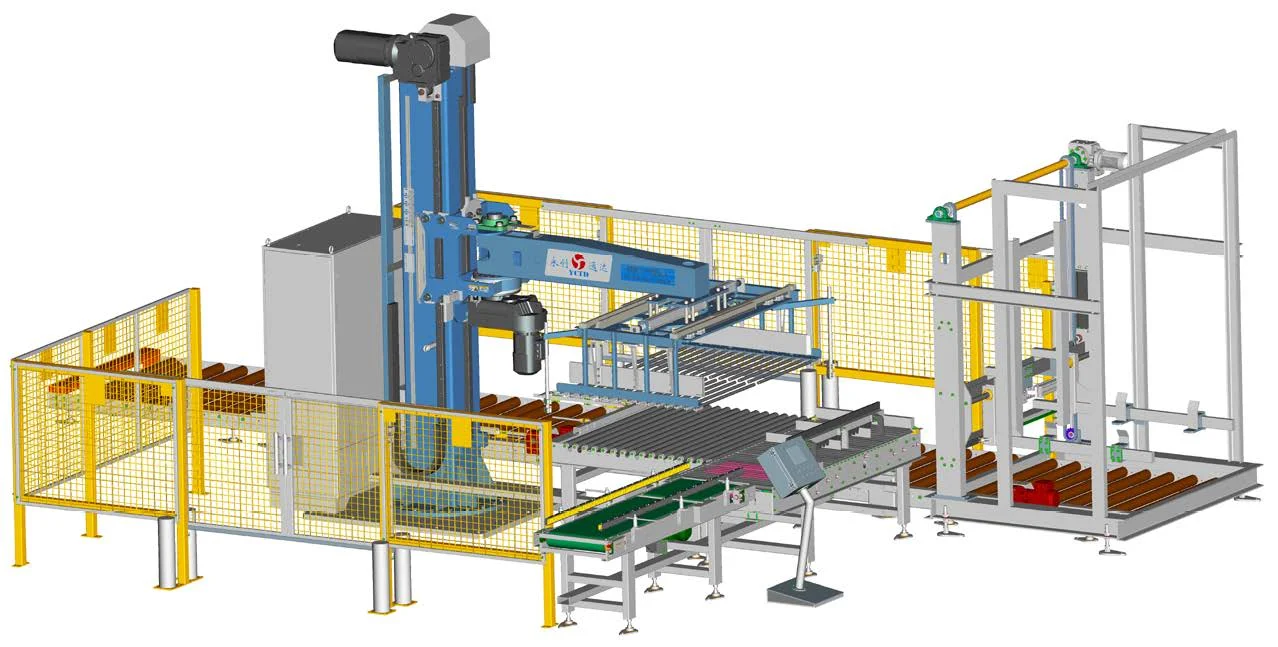 Stacking palletizer machine,servo column type palletizer,cans packages stacking palletizer machine