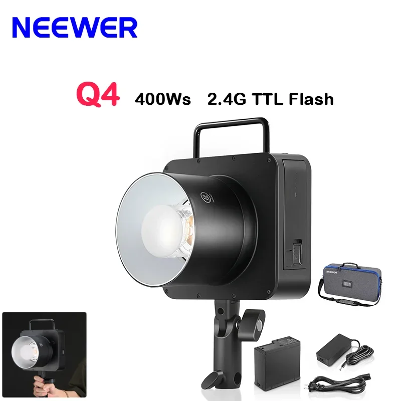 2026 Q4 400Ws 2.4G TTL  Manual/Multi Flash Modes 1/8000 HSS for Studio Photography Outdoor Use 1/8000 HSS  Flash Light