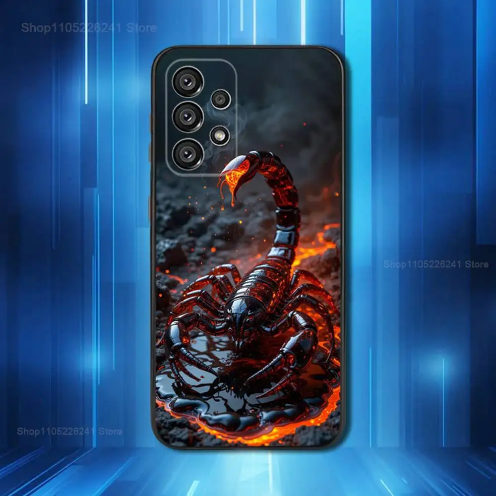 Cool Scorpion Art For Samsung Galaxy A53,31,52,72,41,22,73,32,71,Note,J7,8,9,5G Soft Black Silicone Phone Case