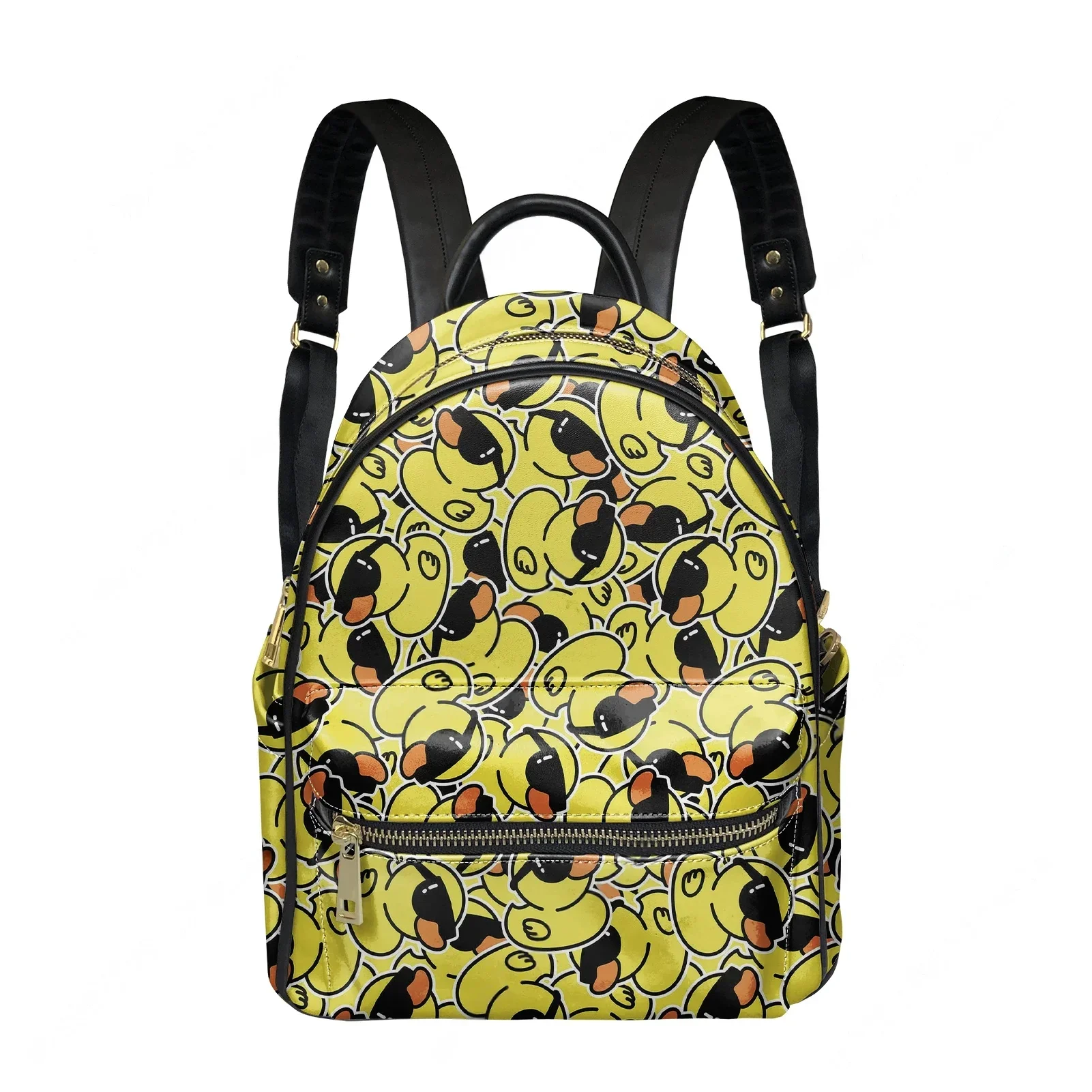 

Cool Yellow Duck print pattern Backpack Womens Men Personalized Double Shoulder Bag Business Travel Bookbag Rucksack Daypack
