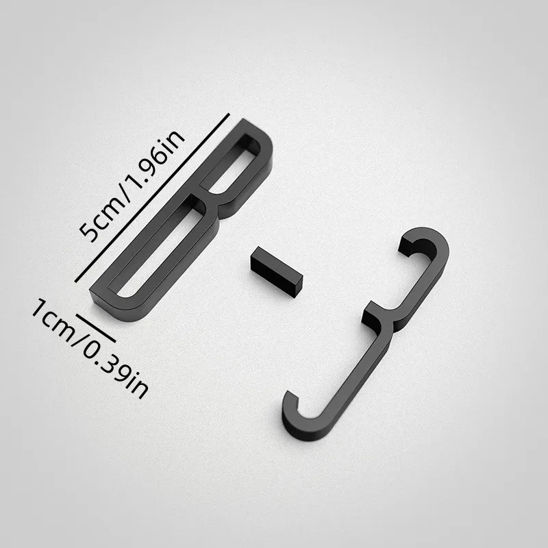 Modern House Number Outdoor 4 inch Zinc Alloy Apartment Door Numbers Mailbox Address Sign #0-9 With Screws