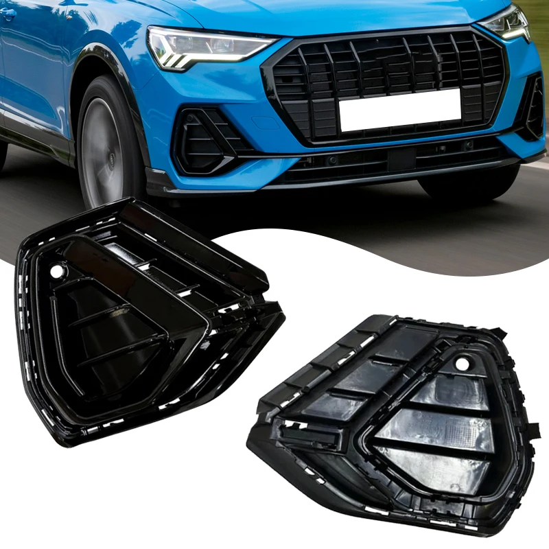 

For Audi Q3 2019 2020 2021 2022 2023 Car Fog Light Cover Sport Style Frame Front Bumper Cover Daytime Running Light Frame