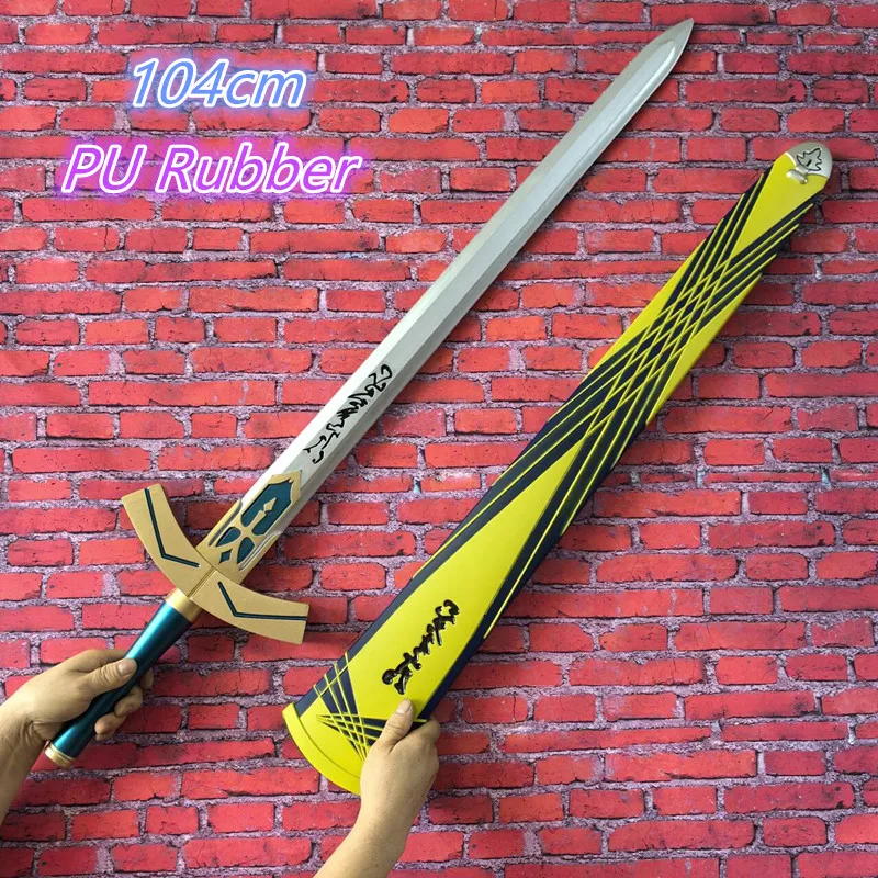 1:1 Fate Stay Night Sword  Cosplay Home Decor Black Holy Sword Saber Sword big Prop Model Gift Rubber Unsharpened Toys 104cm view 3