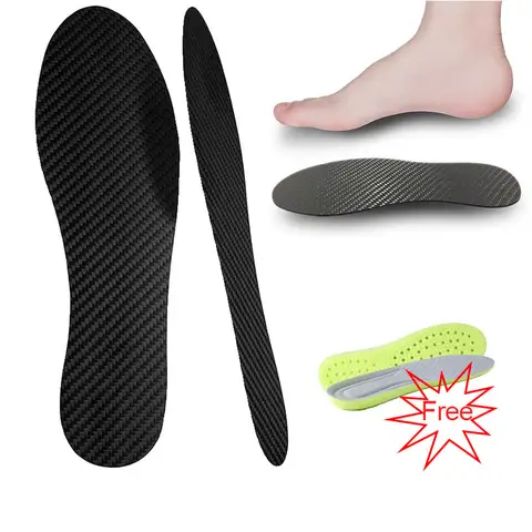 1쌍 1.2mm 탄소 섬유 깔창 및 충격 흡수 깔창, 발 골절, Hallux Rigidus 및 Limitus, 견고한 신발 인서트