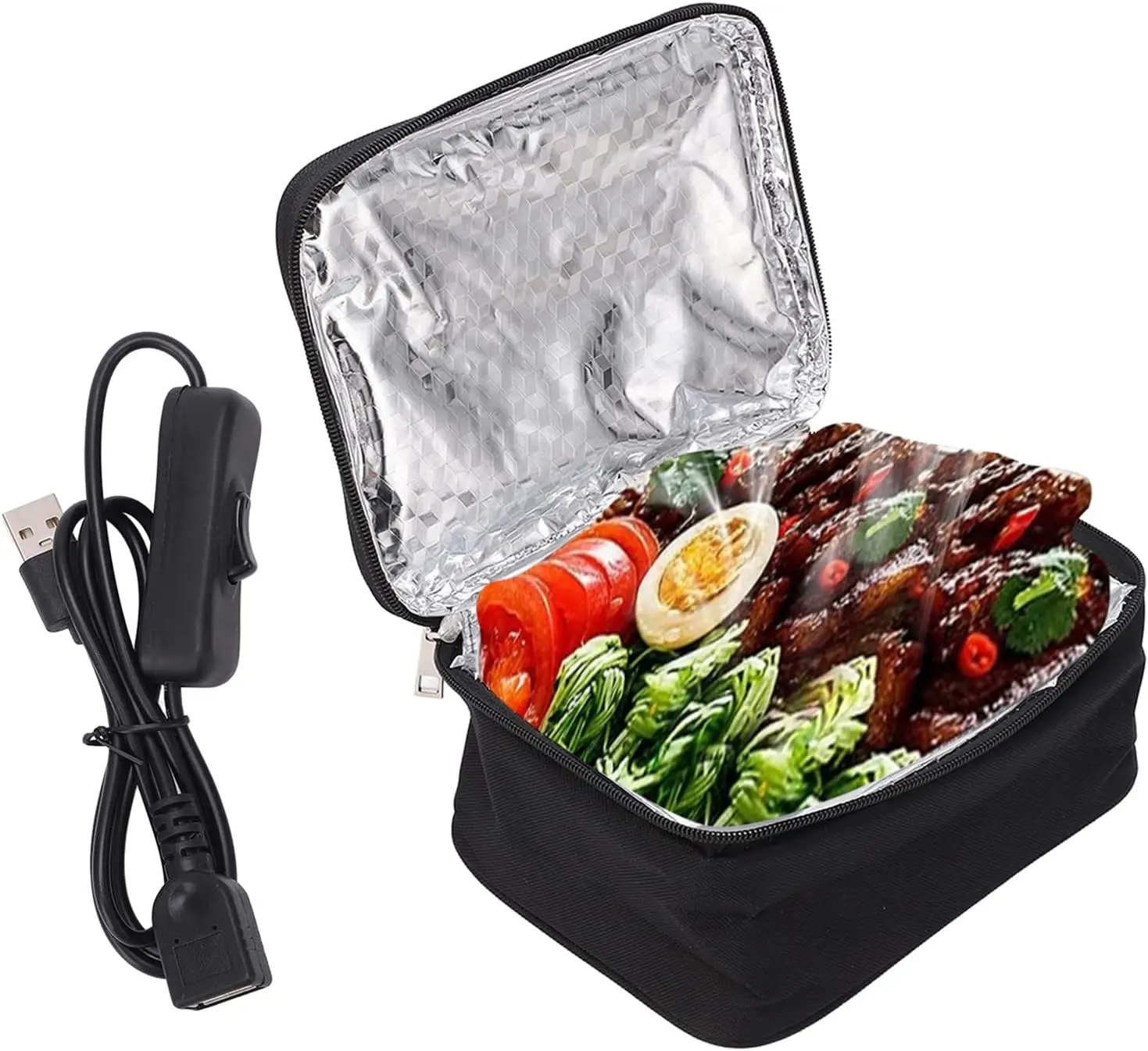 

Electric Lunch Box Heater, Portable Food Warmer for Car, Travel, Camping, Office