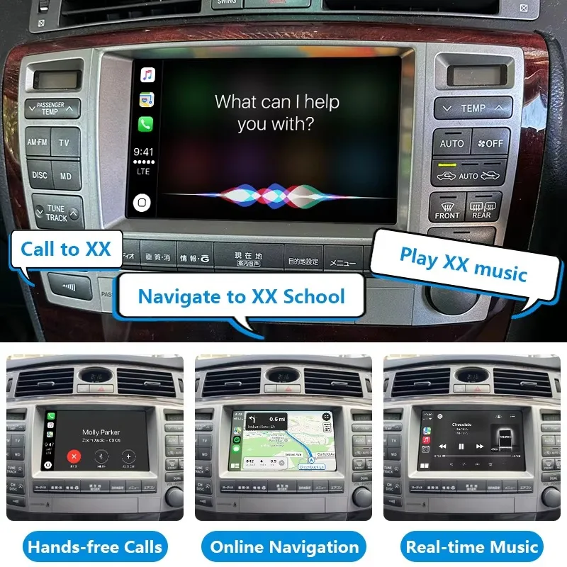

UZS186s2 Wireless Apple CarPlay and Android Auto Integration Kits Auto Electronics for 2004 - 2006 Toyota Car Play