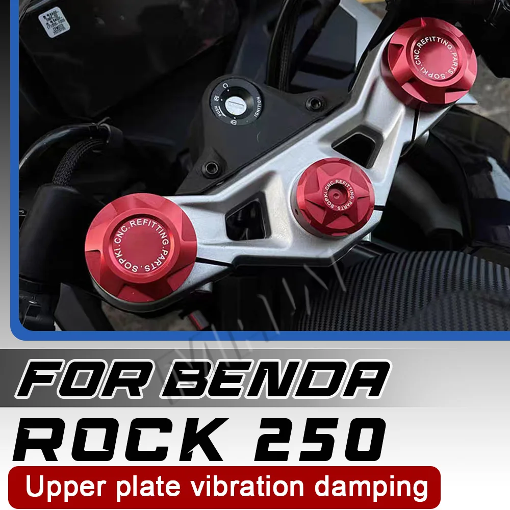 Motorcycle Upper Triple Clamp Shock Decor Bolt Cap Fit BENDA ROCK250 300 Dark Flag500 Aftermarket Parts