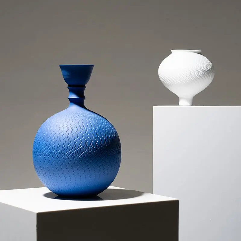 

Керамические вазы для украшения гостиной, художественная настольная ваза, современная роскошная бутылка для хранения цветов, скандинавские аксессуары для украшения дома