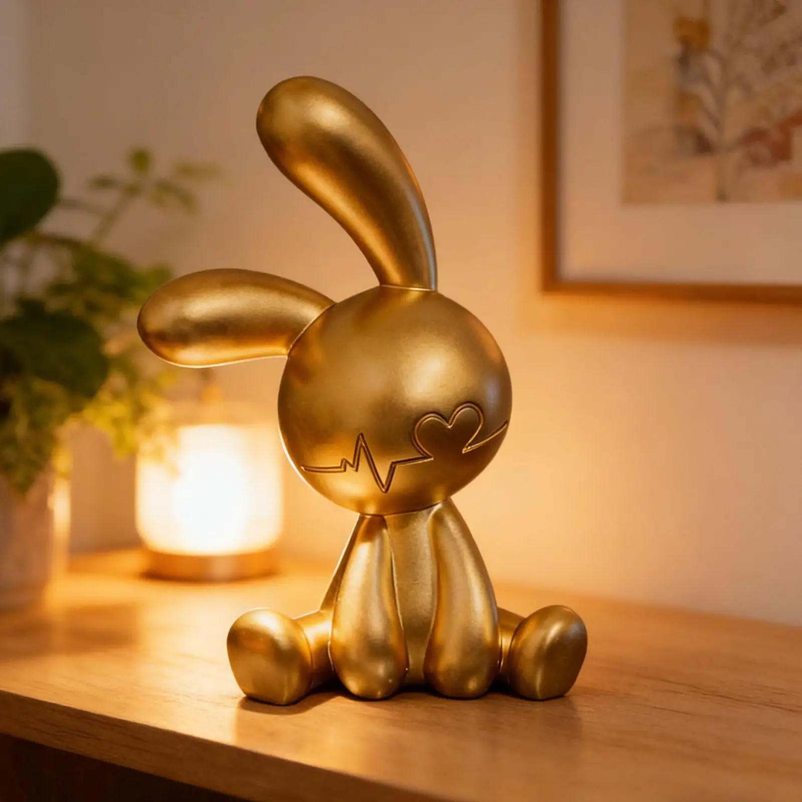 

Статуэтка кролика, скульптура из смолы, украшение для стола, фигурка животного для декора столешницы, тумбы под телевизор, шкафа