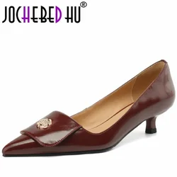 1948 jochebed hu】nuovo marchio in vera pelle stile metallo fiore Decor scarpe basse donna piccola testa poco profonda Slip on confortevole Casual