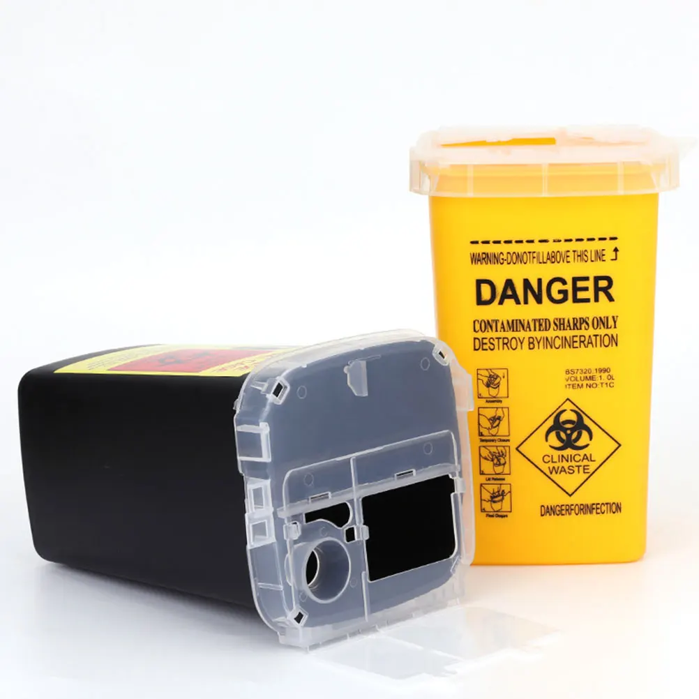 

2pcs Abs Although This Product Is Simple Sharps Container Desktop Razor Disposal Barrel Durable Tattoo Hospital Dental