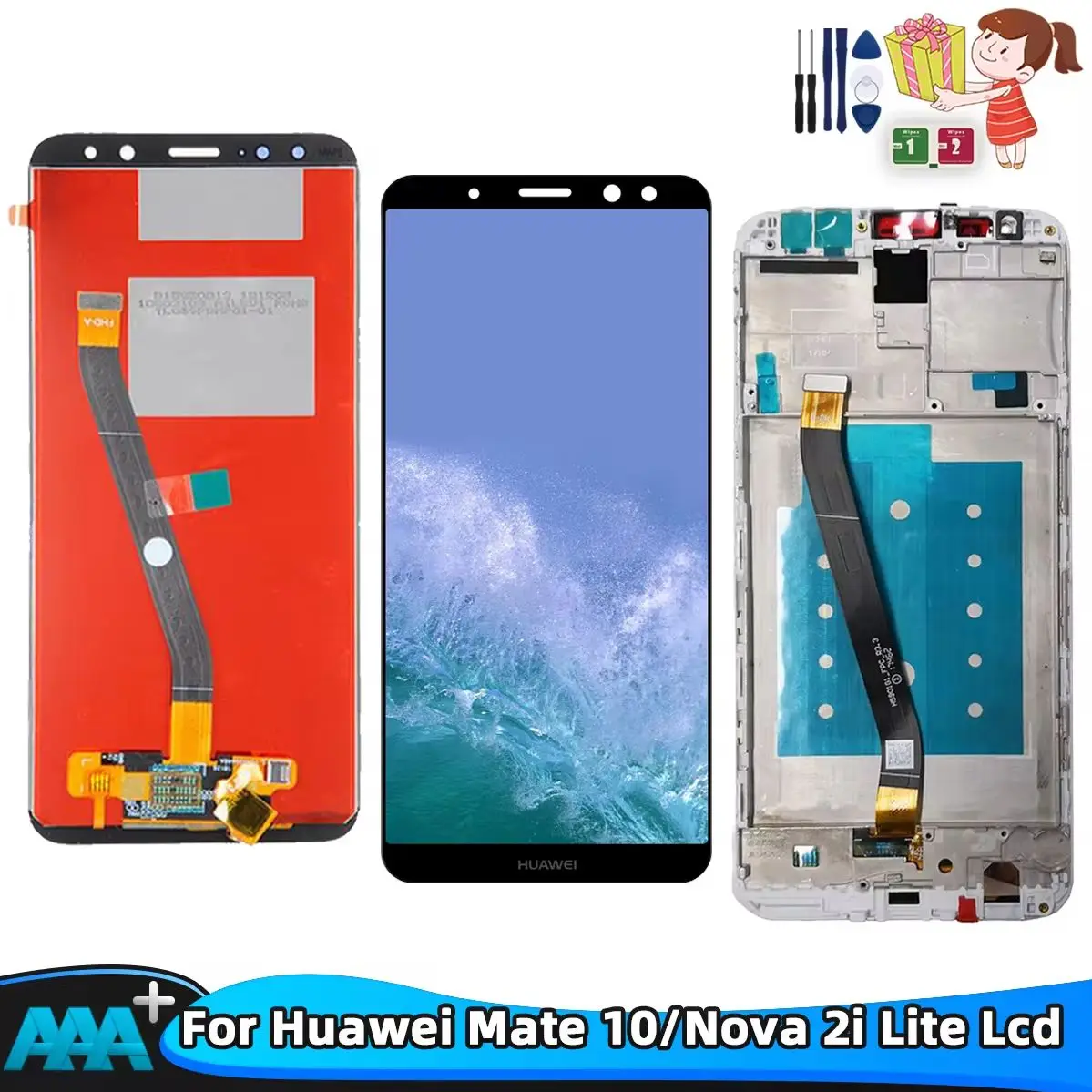 5.9 Inch For Huawei Mate 10 Lite RNE L01 L02 L03 L21 LCD Display Touch Screen Replacement Part For Huawei Mate10 Lite With Frame