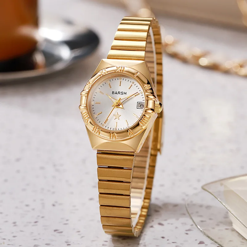 Women's bamboo knot steel strap watch round women's quartz watch