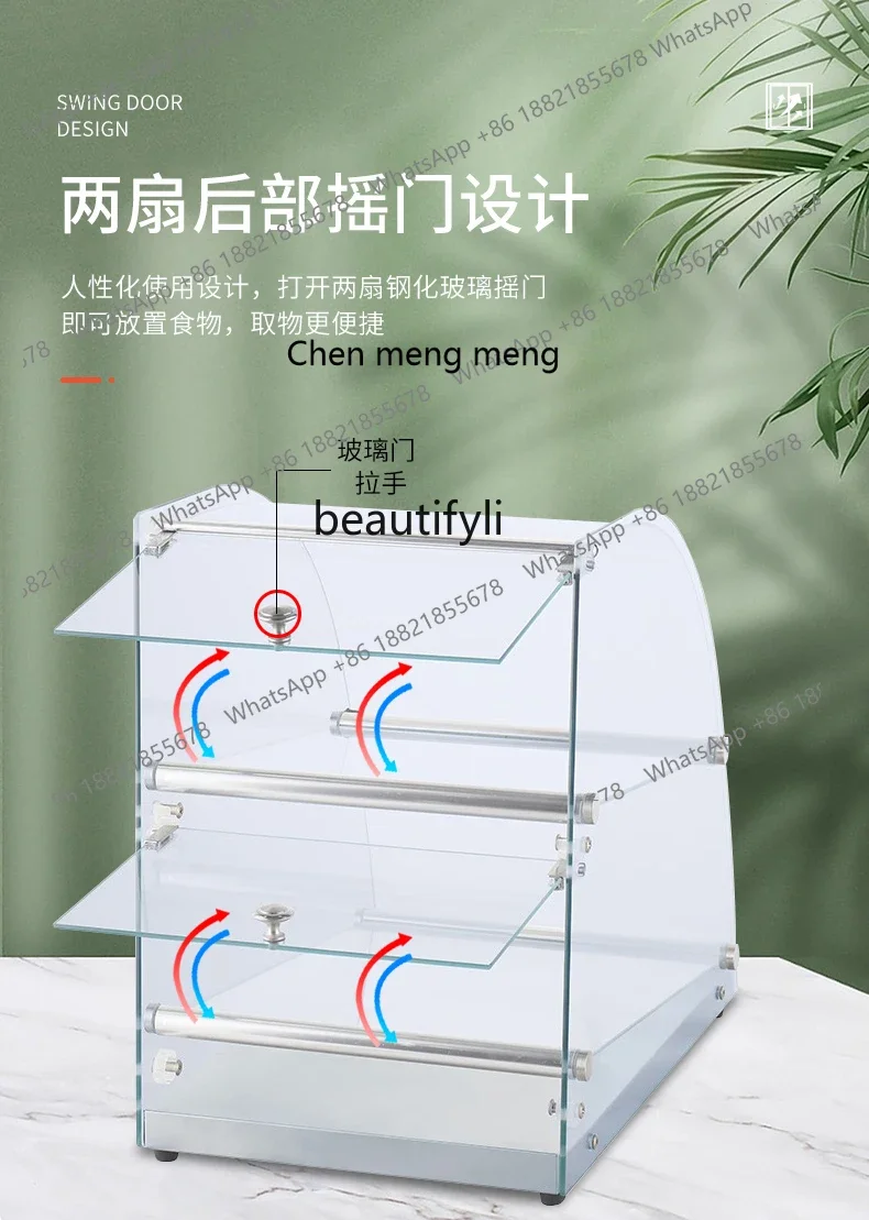 New arrive Display Cabinet Decoration Tempered Glass Mini Showcase Shop Sample Storage Display