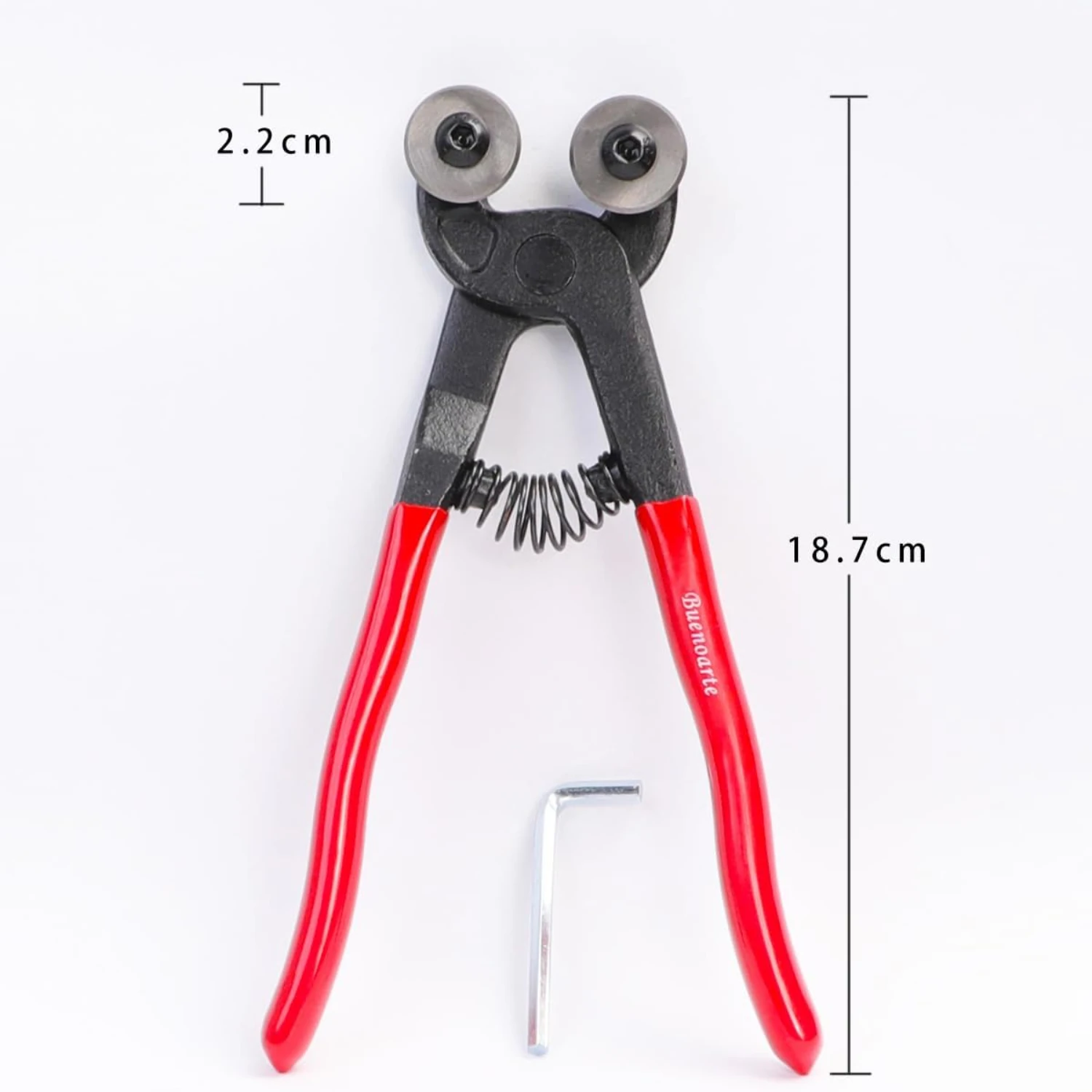 

The Ultimate Heavy Duty Large 7-Inch Wheeled Ceramic Glass Mosaic Nipper with Professional Grade Comfortable Soft-Grip Handle -