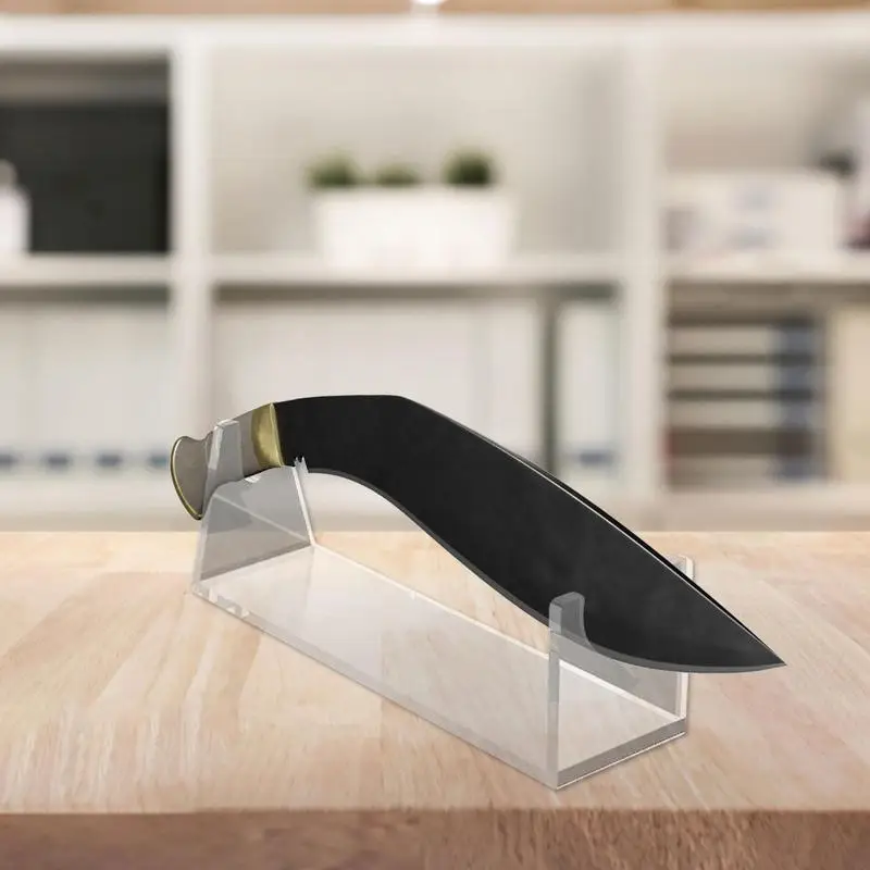 1Pc Acrylic Knives Display Holder Kitchen Counter Outdoor Exhibition Tool Rack Home Decor