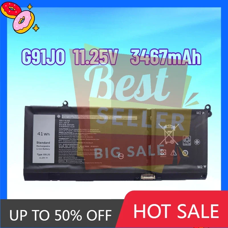 

Новый аккумулятор для ноутбука G91J0 для Dell Inspiron 5518 5418 5415 5515 7415 11,25 В 3467 мАч