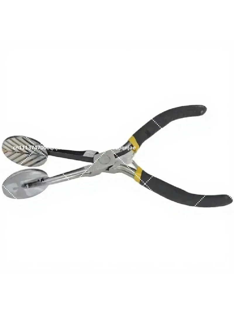 Serrated Jaw Glass Blowing Pliers for Lampwork Bead Making, Leaf Vein Texture Tool for Glass Art Craft