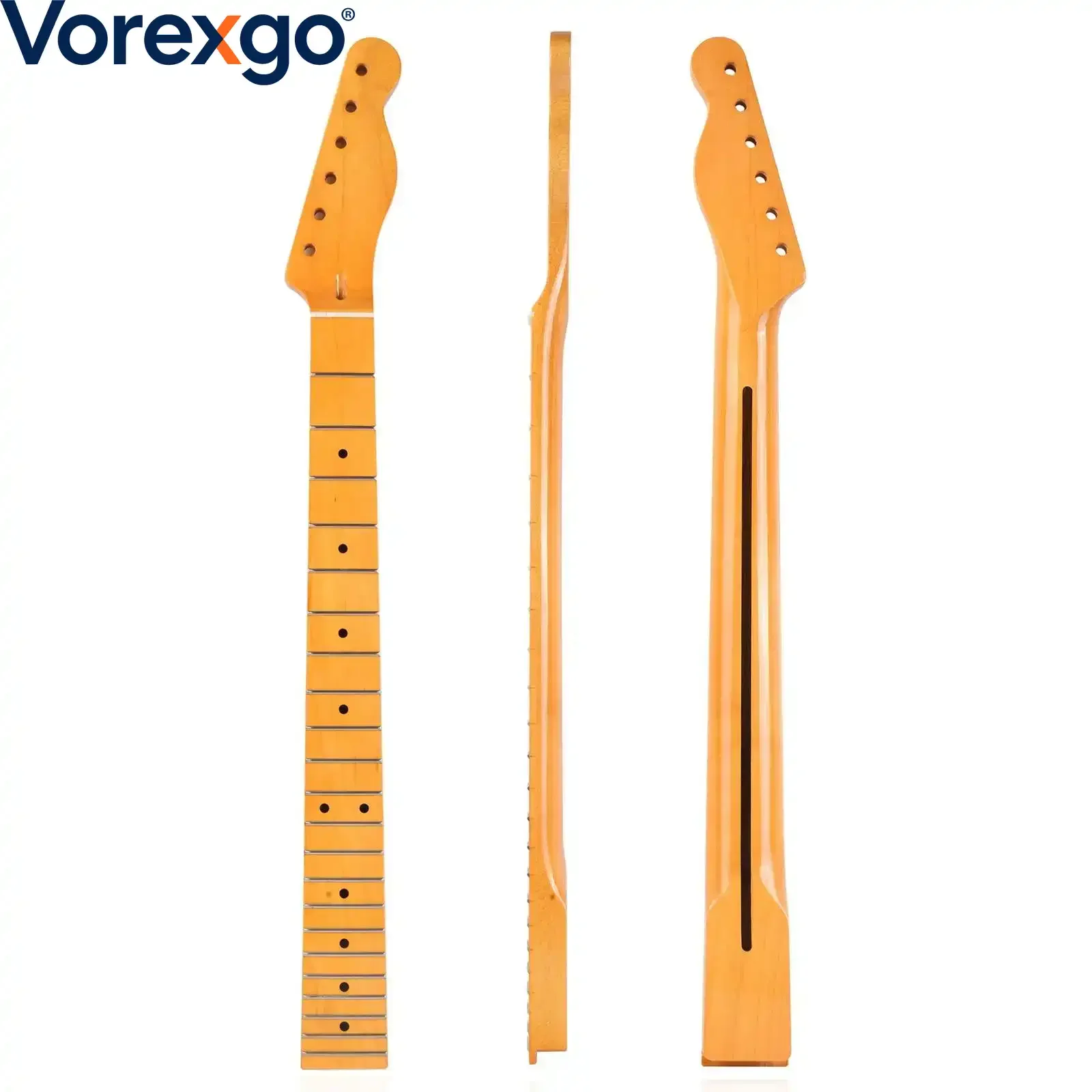 22‑Fret TL Tele Electric Guitar Neck Canadian Maple Fingerboard With Skunk Stripe Replacement Part