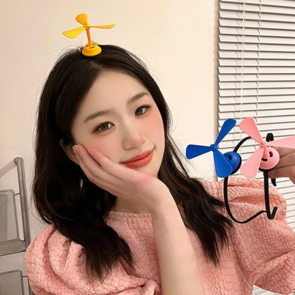 Windmill Shape Creative Hair Hoop Fan Headdress Korean Style Headband Headwear Hair Accessories Funny Hair Band Wash Face