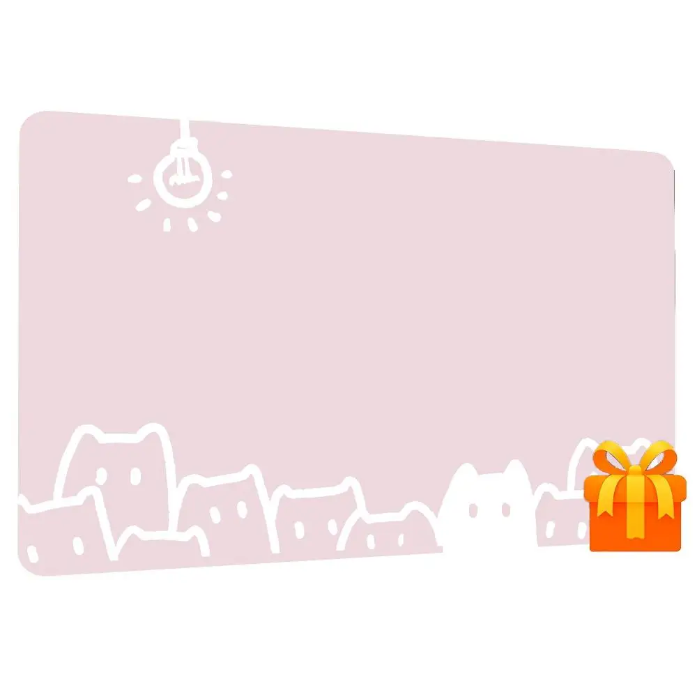 XXL Cute Cartoon Cat Outline Large Mouse Pad Non‑Slip Rubber Desk Mat  Extended Keyboard Mouse pad for pc Desktop Decor