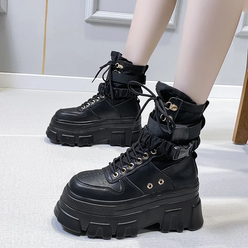 Women\'s Platform Boot 2021 Winter New Warm Non-slip Sport Snow Boots Designer Fashion Ankle Boots Gladiator Motorcycle Boots