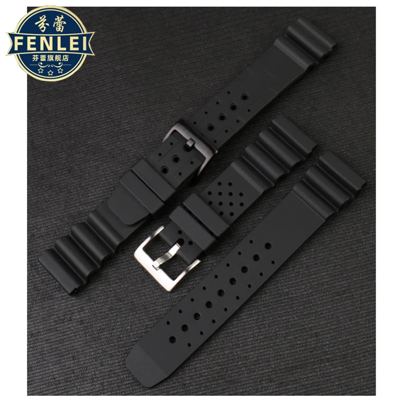 For Casio Swordfish Rubber Watch Strap MDV-106 MDV-107 MTP1374 MTP1375 EFR-303L Seiko men breathable silicone Watch band 20 22mm