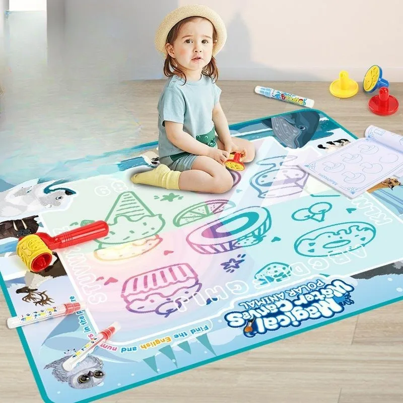 Magisch watercanvas Magische leerdeken Schrijfdoek Kinderschilderij Oversized transparante waterepeer Doodle