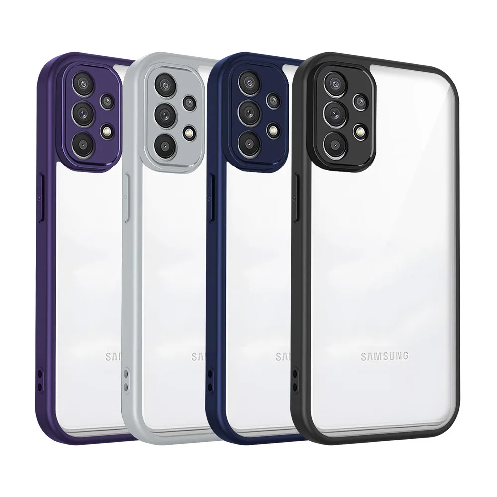 Armor Shockproof Phone Case For Samsung A52 A53 A32 A22 A12 A13 A23 A33 A02S A03S 4G 5G Luxury Matte  Acrylic Clear Back Cover