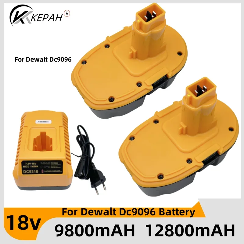 

2024 New 18V 12.8Ah Ni-MH Power Tool for Dewalt DC9096 DE9039 DE9095 DW9098 DE9503 DW9096 Replacement Battery