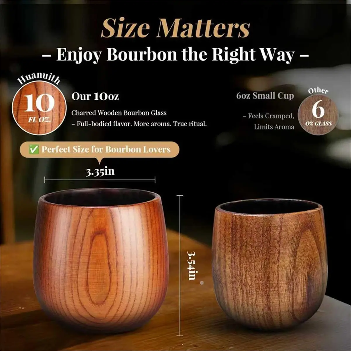 

Набор для виски 2026: Новые стаканы из обожженного дерева с ледяным эффектом, щипцами, идеально для подарка