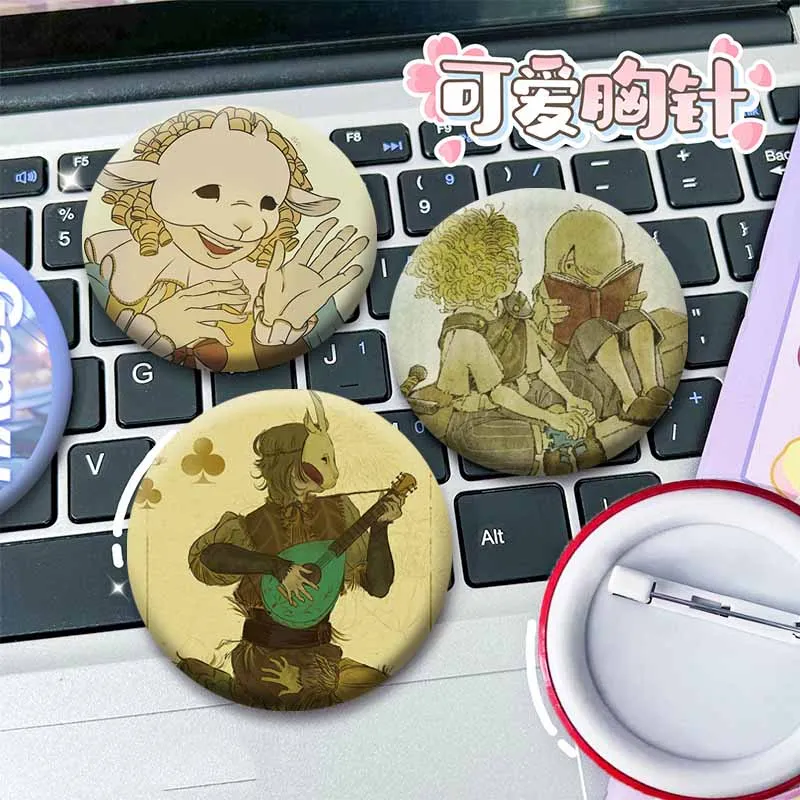 Pop Singer Yaelokre Round Brooch on Bag Shirt Accessories Harpy Hare Album Cover Jewelry Badge Cartoon Enamel Pins Friend Gifts