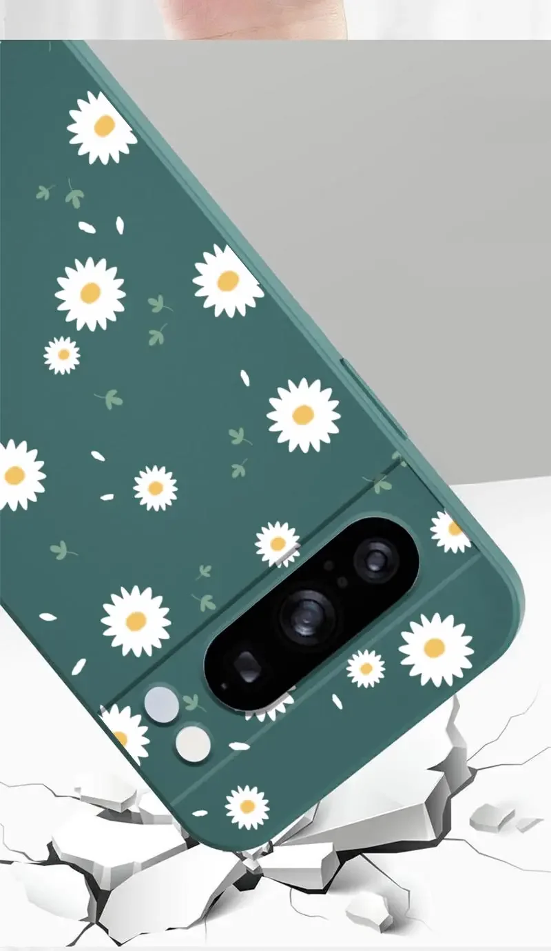 Pixel 8 Pro White Flower Bracelet Silicone Phone Case For Google Pixel 8Pro 8 8A 5 3XL 3A 4 4A 5 7 7A 6 6A 9 9Pro 9ProXL Cover