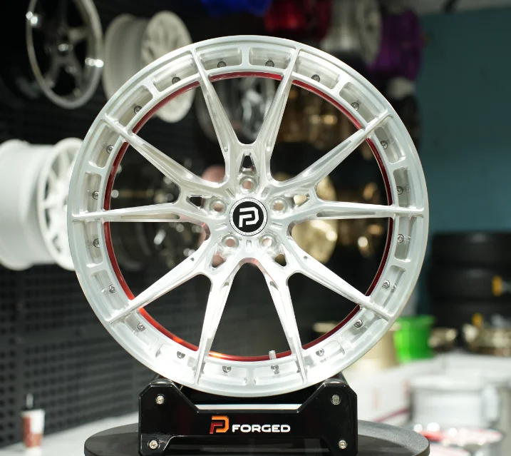 

Custom Deep Concave 2 Piece Aluminum Alloy Forged Wheel Brushed Silver and Brushed Red 22 Inch 22x10J/22x12J 5x112 for BMW X5