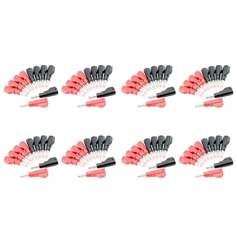 Y50A-80 Sets Retractable Sheath 4Mm Banana Plug Connectors Stackable Wire Solder Multimeter Test Leads Ends Plugs Adapter