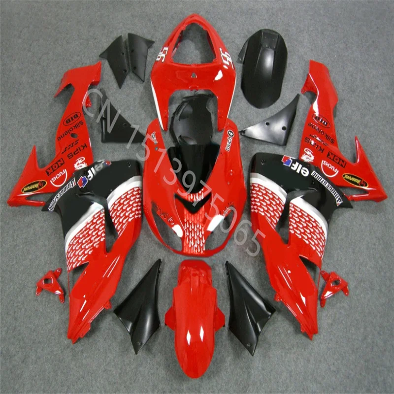 

Hot sales Fairing kits for KAWASAKI ZX10R 2006 2007 red black Injection molding plastic motobike parts ZX10R 06 07 fairing