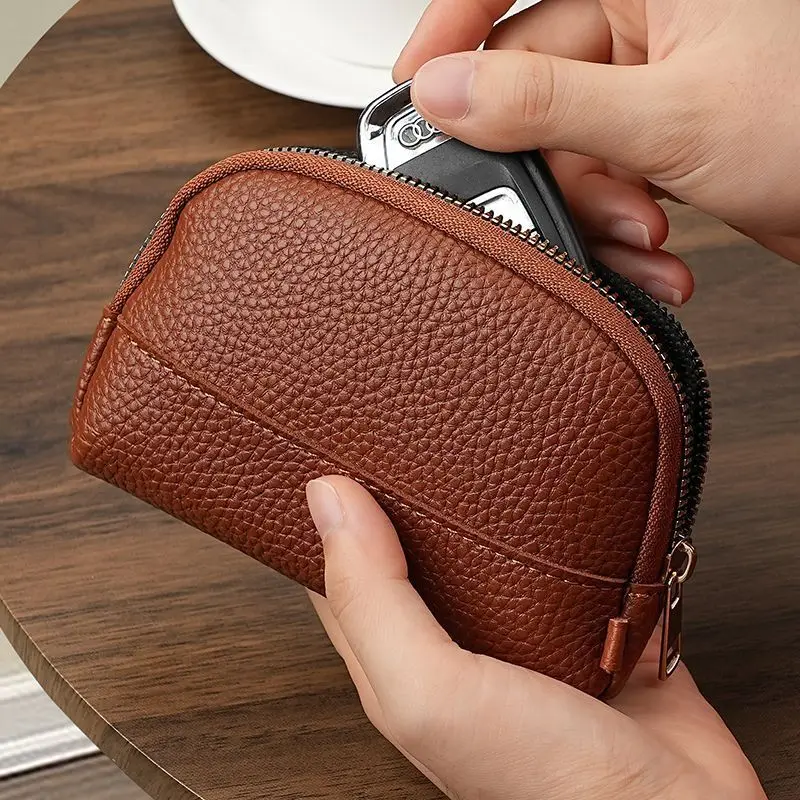 Vintage-Münzbeutel mit Reißverschluss – kompakte, exquisite Schlüsseltasche, Mini-Handkarte und Münztasche