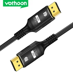 Vothoon DisplayPort Cable 2.1 DP to DP 80Gbps Support 16K@30Hz 8K@120Hz HDR HDCP DSC1.2a Braided Display Port Cable Cord